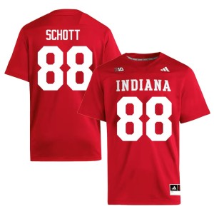 #88 Men Indiana Brock Schott Crimson College Football Game Jersey 889466-530