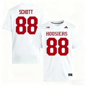 #88 Indiana Hoosiers Brock Schott College Football Mens Stitched White Jersey 659414-958
