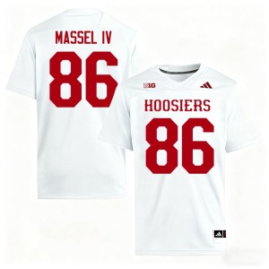 #86 White Mens Indiana Bruno Massel IV Stitched College Football Jersey 724077-184