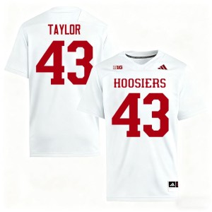 #43 IU Official White Mens Bryce Taylor College Football Jerseys 204117-375