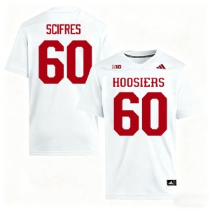 #60 Hoosiers Mens Limited White College Football CJ Scifres Jersey 394929-117