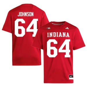 #64 Chance Johnson College Football Crimson Men University of Indiana Game Jerseys 575059-372