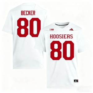 #80 White College Football Hoosiers Charlie Becker Stitched Men Jerseys 356390-735