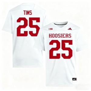 #25 White IU College Football D'Montae Tims Alumni Mens Jerseys 495858-569