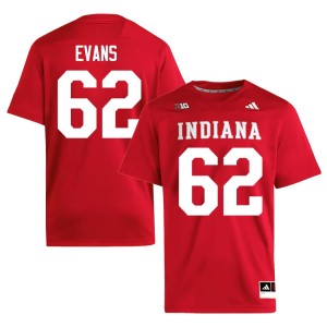 #62 Crimson Men's University of Indiana College Football Replica Drew Evans Jersey 121021-377