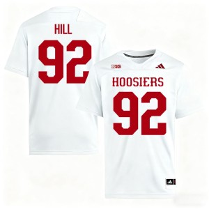 #92 Hoosiers Player Men Gabe Hill College Football White Jersey 371238-746