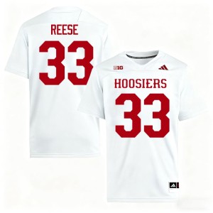 #33 Garrett Reese White Stitched Men's College Football Hoosiers Jerseys 681055-350