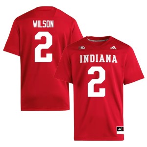 #2 High School Men's Hoosiers College Football Grant Wilson Crimson Jerseys 260694-914