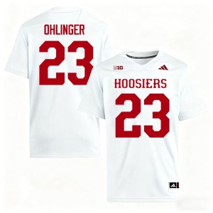 #23 Henry Ohlinger University White Mens Indiana College Football Jersey 949722-891