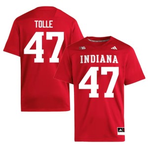 #47 Men Hoosiers NCAA Jackson Tolle Crimson College Football Jerseys 835831-760