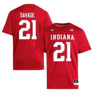 #21 Embroidery Crimson College Football IU Men Jacob Savage Jerseys 582163-384