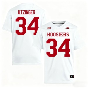 #34 Game The Hoosier State Mens Jeff Utzinger White College Football Jerseys 207117-964