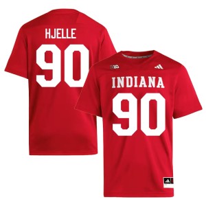 #90 Player Indiana Hoosiers Crimson College Football Joe Hjelle Men's Jerseys 859080-934