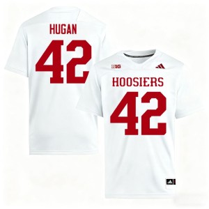 #42 Men's Kevontay Hugan Player Indiana Hoosiers College Football White Jerseys 589963-206