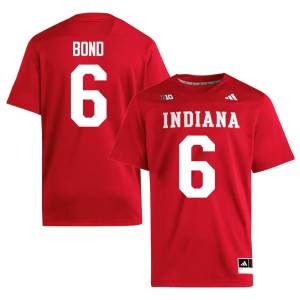 #6 Alumni Indiana Hoosiers Lebron Bond Crimson College Football Mens Jersey 563143-216
