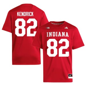 #82 Mens Crimson College Football Myles Kendrick IU NCAA Jerseys 392838-365