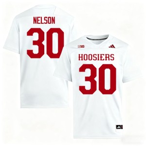 #30 IU Hoosiers White Embroidery PJ Nelson College Football Mens Jerseys 578814-342