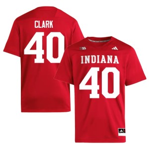#40 Men's Indiana Official Quentin Clark College Football Crimson Jerseys 767829-703