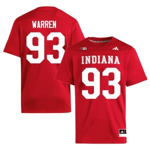 #93 2026 Mens College Football Crimson Indiana Hoosiers Quinn Warren Jerseys 849363-681