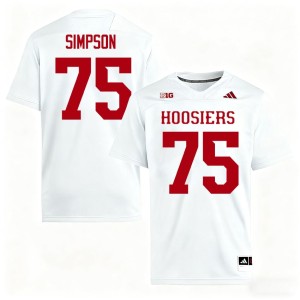 #75 Men's The Hoosier State College Football Sam Simpson Embroidery White Jerseys 328455-126