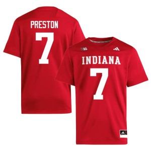 #7 University College Football University of Indiana Shazz Preston Crimson Men's Jerseys 193845-292