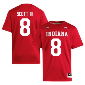 #8 Crimson Mens IU Hoosiers Stevie Scott III High School College Football Jerseys 912441-915