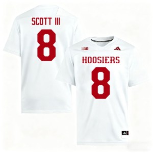 #8 Mens White Player Stevie Scott III Indiana University College Football Jersey 128236-613