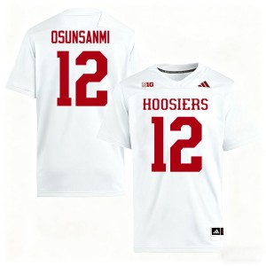 #12 Mens College Football White Stitched Hoosiers Tobi Osunsanmi Jersey 401794-351