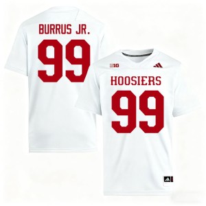 #99 Embroidery Mens Tyrone Burrus Jr. College Football IU White Jerseys 317384-703