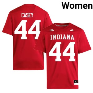 #44 College Football Aaron Casey Crimson Women's Game University of Indiana Jersey 817364-982