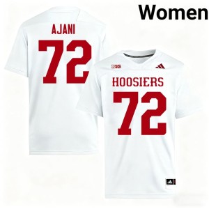 #72 Indiana White Adedamola Ajani College Football Player Women's Jerseys 646202-364