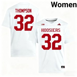 #32 College Football Womens White Anthony Thompson Indiana Game Jersey 978405-193