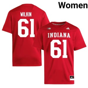 #61 Stitched College Football Crimson Women Baylor Wilkin IU Hoosiers Jerseys 208897-530