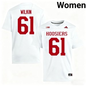 #61 College Football 2026 Womens IU Hoosiers Baylor Wilkin White Jersey 206966-262