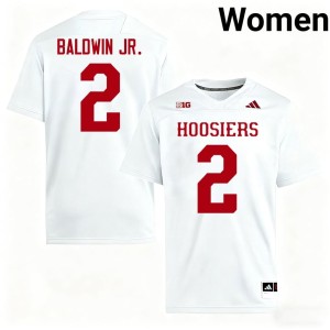 #2 College Football Women Player IU Byron Baldwin Jr. White Jerseys 960689-815