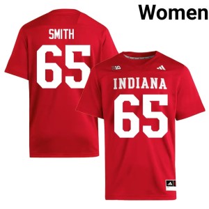 #65 The Hoosier State Carter Smith Crimson Women's College Football Stitched Jersey 272801-877