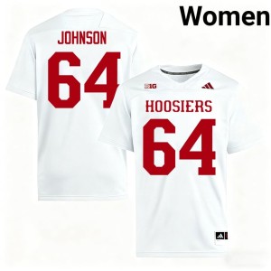 #64 University of Indiana Womens Chance Johnson White Game College Football Jersey 969155-442