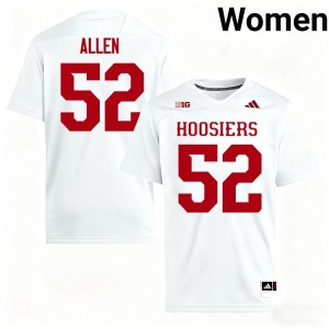 #52 Game College Football Indiana Hoosiers Women Clayton Allen White Jerseys 742305-172