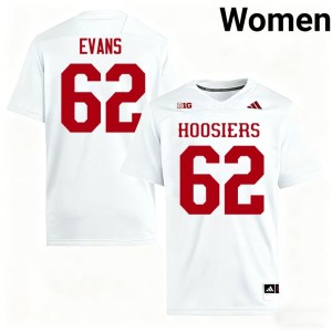 #62 College Football 2026 White Womens Drew Evans Indiana Hoosiers Jerseys 513797-336