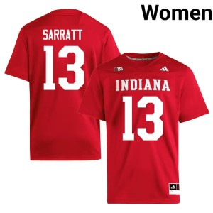 #13 Women College Football Official Crimson Elijah Sarratt Indiana Jerseys 144321-914