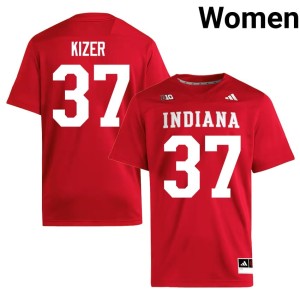 #37 University of Indiana Heath Kizer Crimson University Women College Football Jersey 707725-167