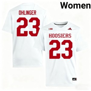 #23 Game Hoosiers Womens Henry Ohlinger College Football White Jerseys 705072-448