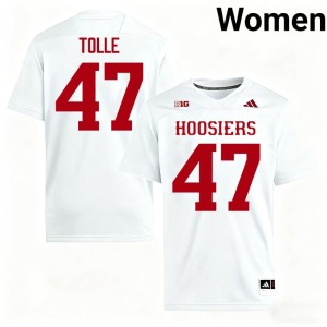 #47 Alumni Jackson Tolle College Football White IU Womens Jersey 370112-788