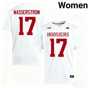 #17 College Football White 2026 Women's Jackson Wasserstrom The Hoosier State Jersey 420029-243