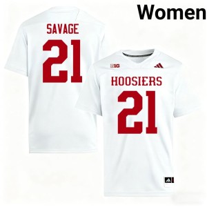 #21 White Jacob Savage College Football Limited Women's Hoosiers Jersey 148670-240