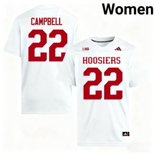 #22 NCAA College Football Jayreon Campbell Women's White The Hoosier State Jersey 146616-238
