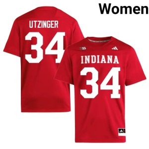 #34 Crimson Jeff Utzinger University of Indiana College Football 2026 Womens Jersey 606189-894