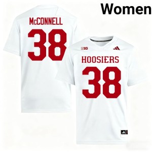 #38 White Player Kaden McConnell College Football Hoosiers Womens Jerseys 175282-322