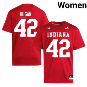 #42 High School Crimson Women's College Football Indiana University Kevontay Hugan Jersey 130360-789