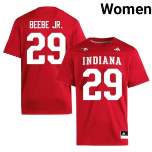 #29 University of Indiana Alumni College Football Women's Crimson Lee Beebe Jr. Jerseys 900013-233
